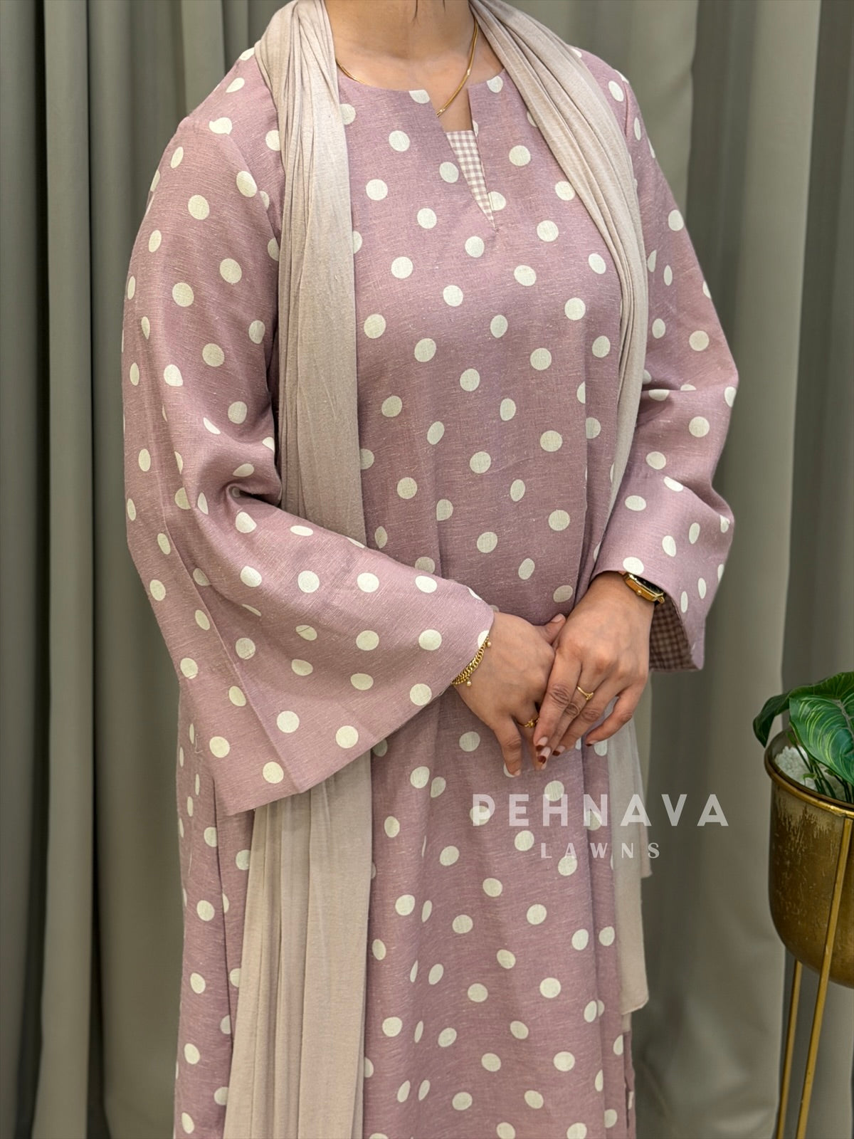 Polka Dot Bell Sleeve Two Piece Set