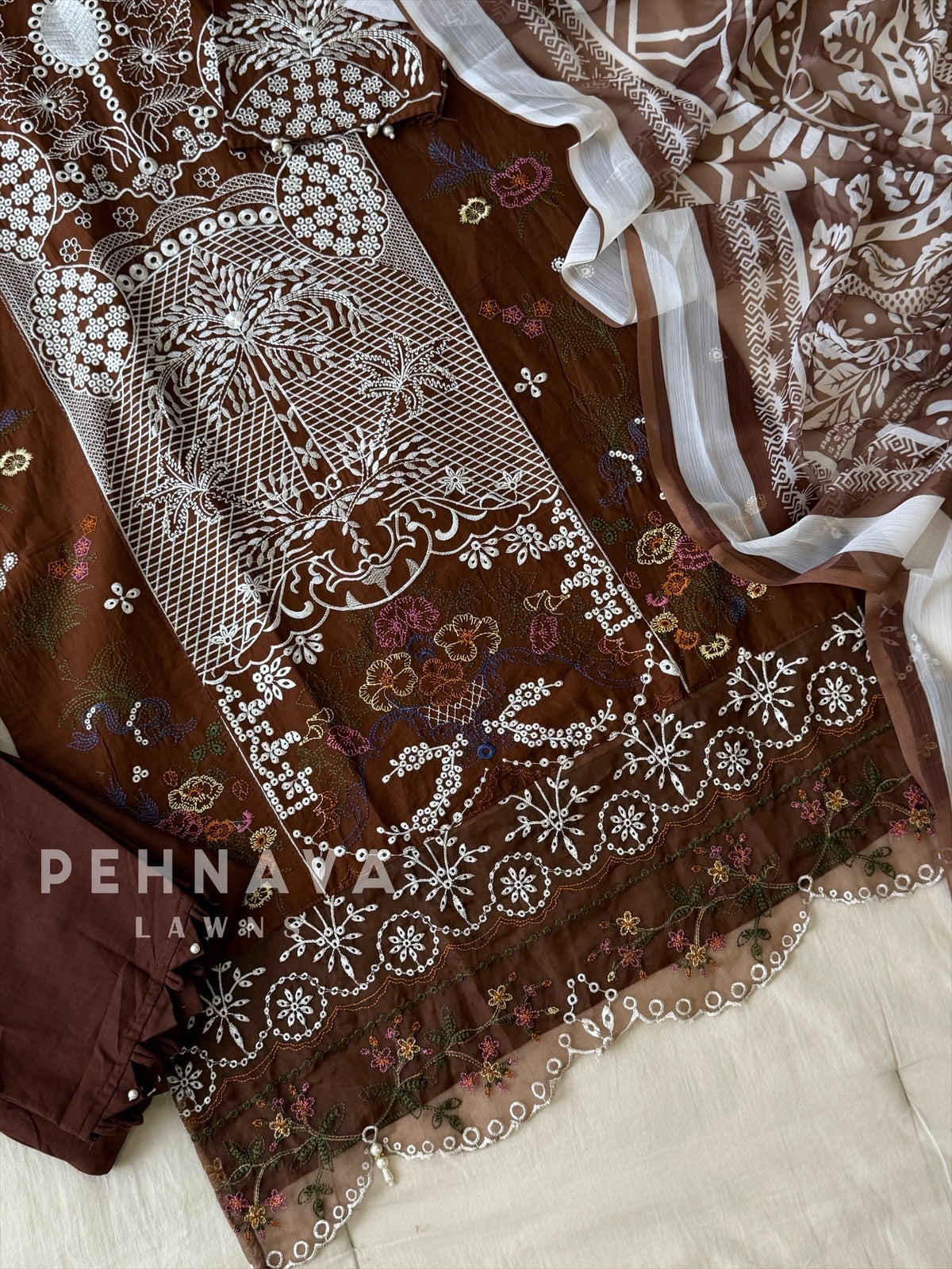 Floral Embroidered Suit Set 1665