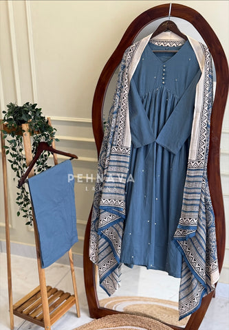 Ethnic Mirror Work Suit Set