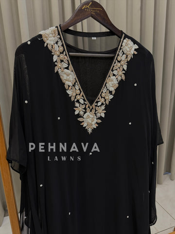 Handworked Floral Pearl Kaftan