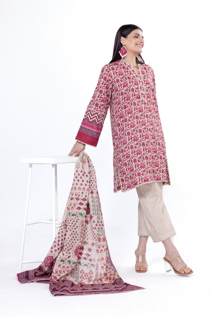 Khaadi Unstitched Printed Lawn suit-0112