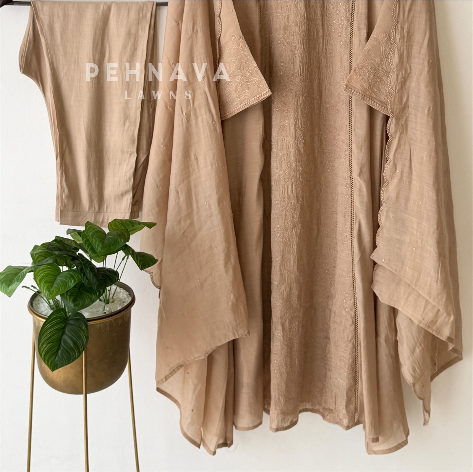 Front Panel Embroidered Suit - Pehnava Lawns