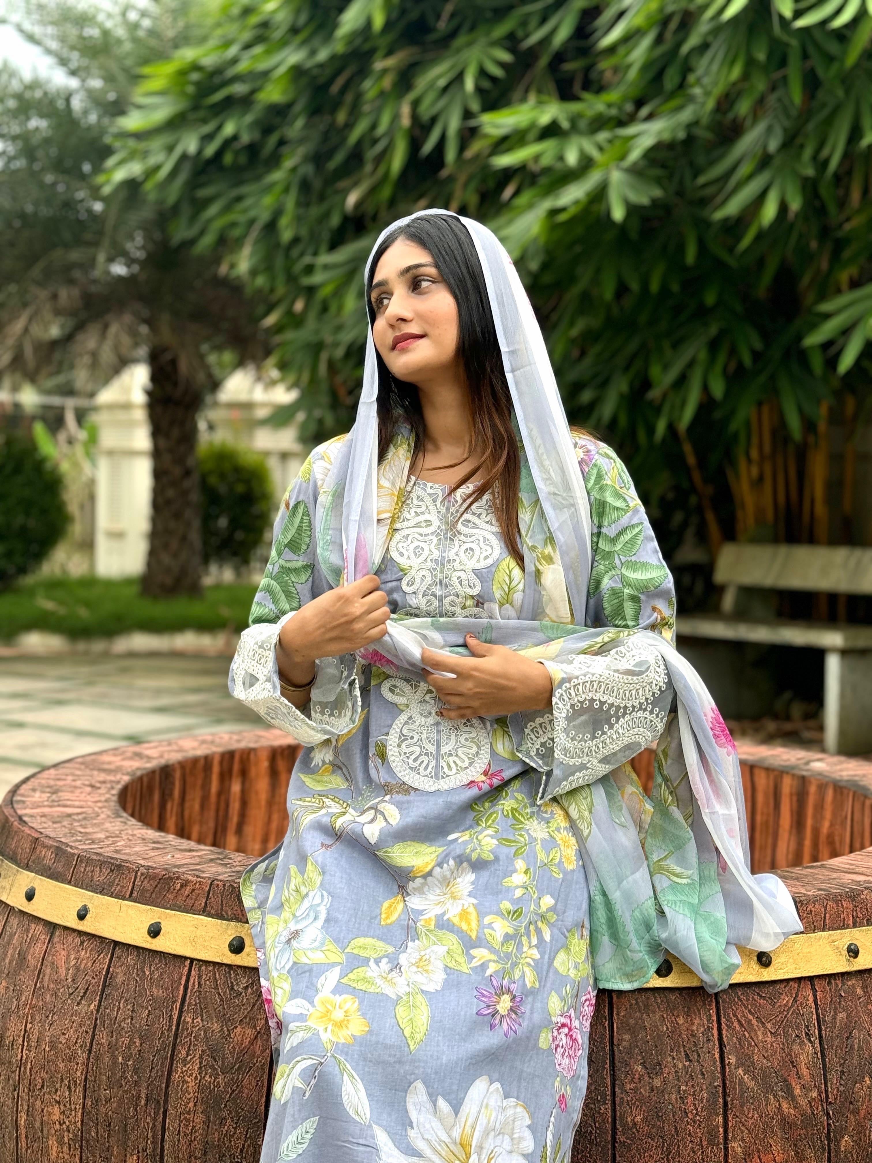 Floral Patterned Casual Pak-Suit-2