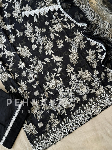 Black & White Cotton Ensemble-AZ-1405