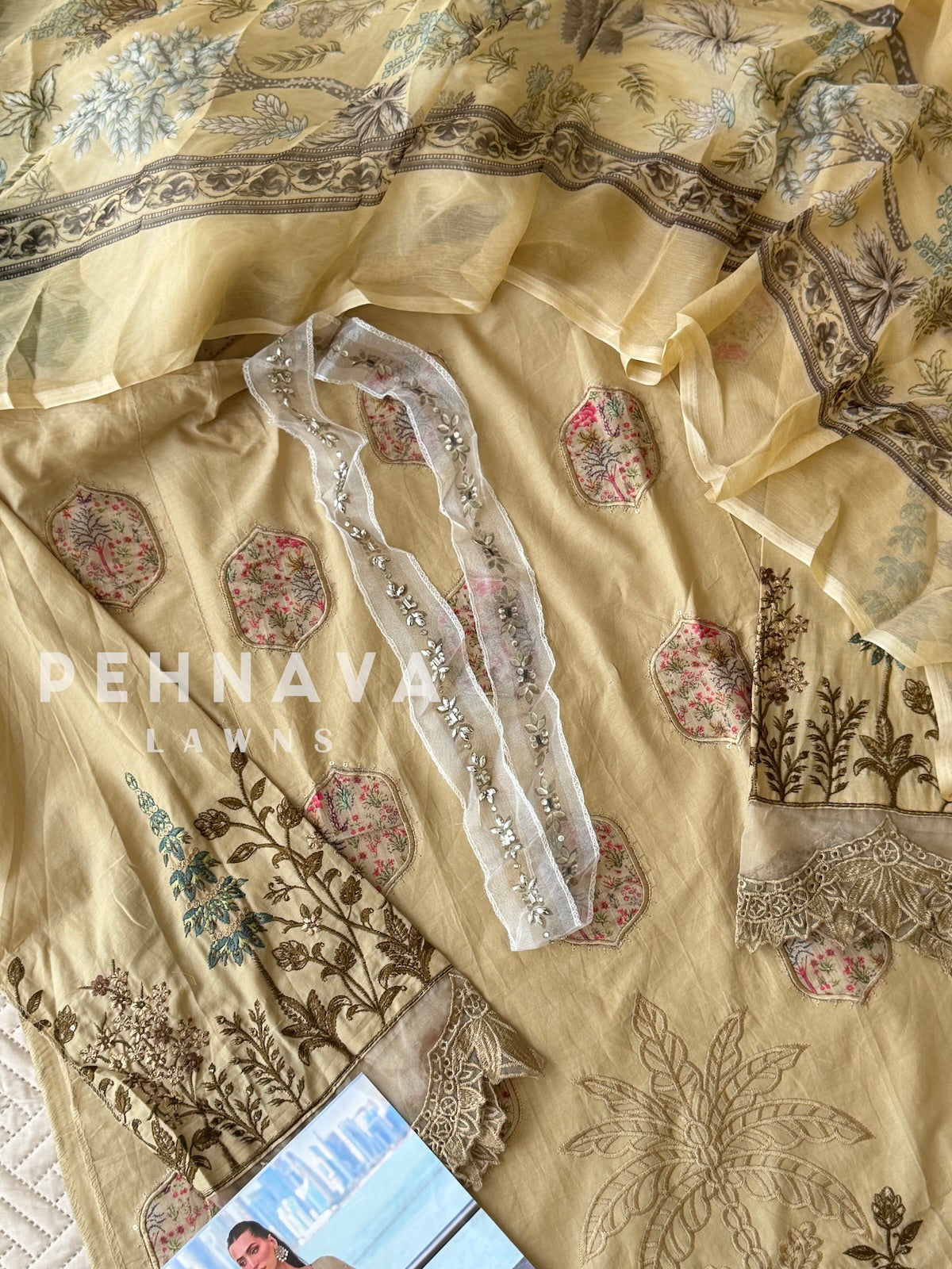 Embroidered Semi Stitched Suit-1913