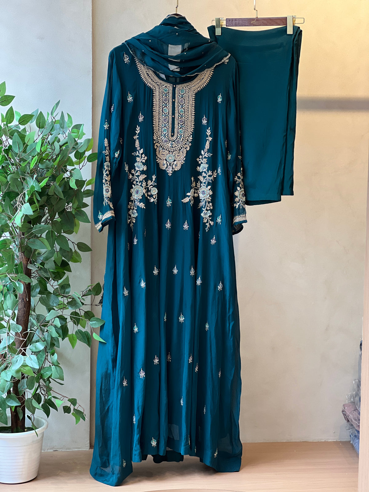 Premium hand worked anarakali suit
