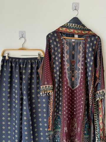 Heavy Faux Georgette suit with Digital Print