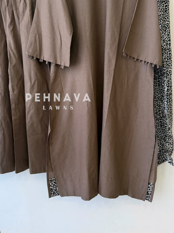 Animal Printed Dupatta Three Piece Set-2396