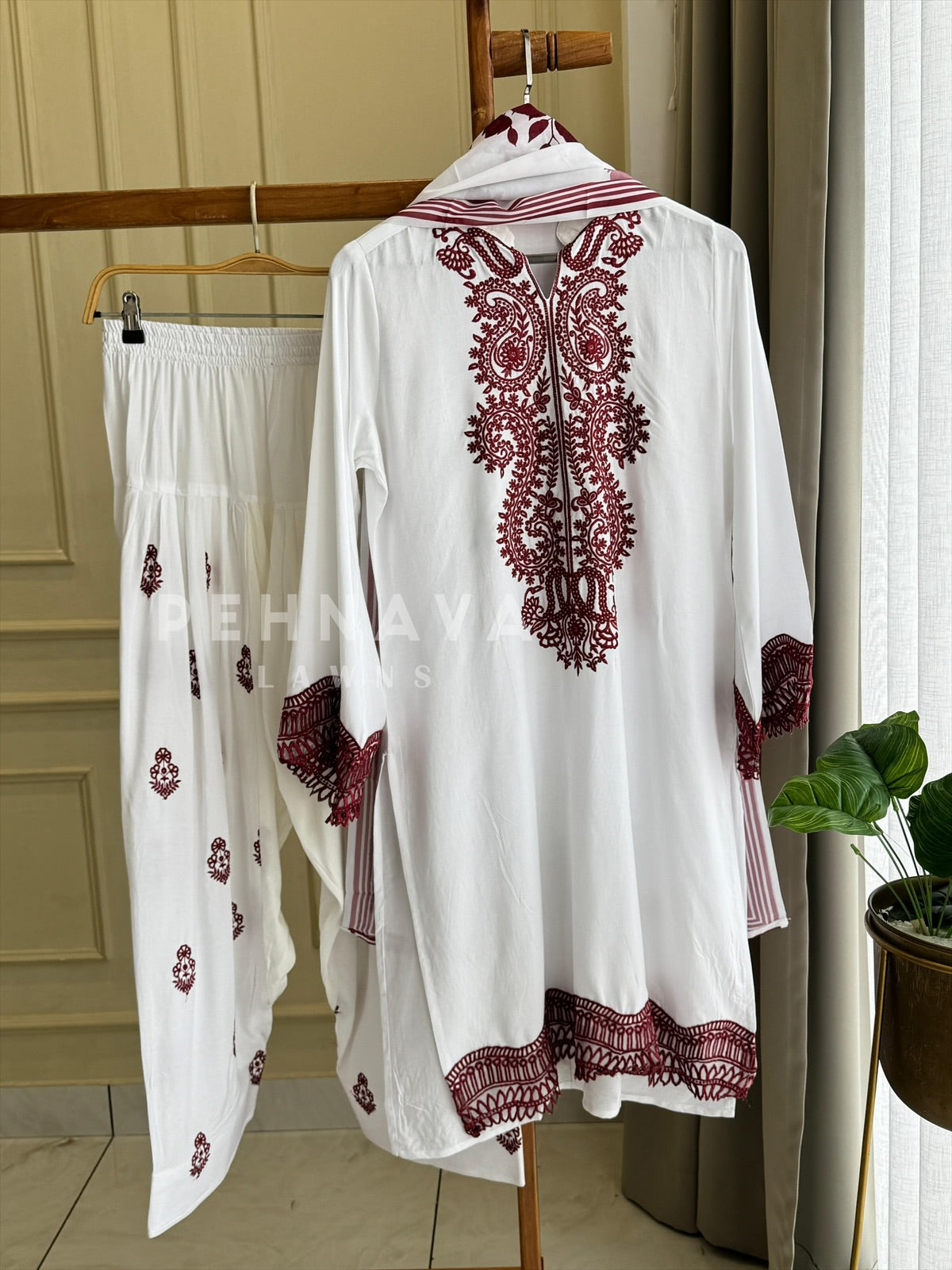 Imported Rayon Embroidered  Suit Set- LRC 258 - Pehnava Lawns