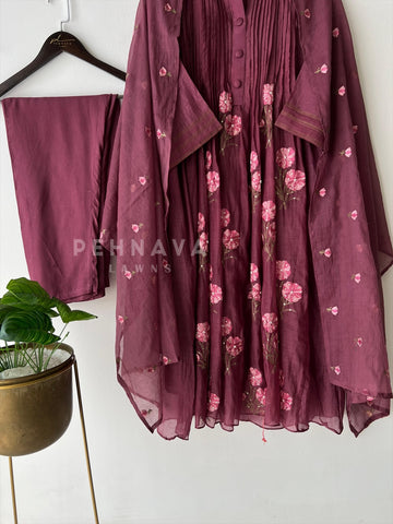 Chanderi Embroidered Suit