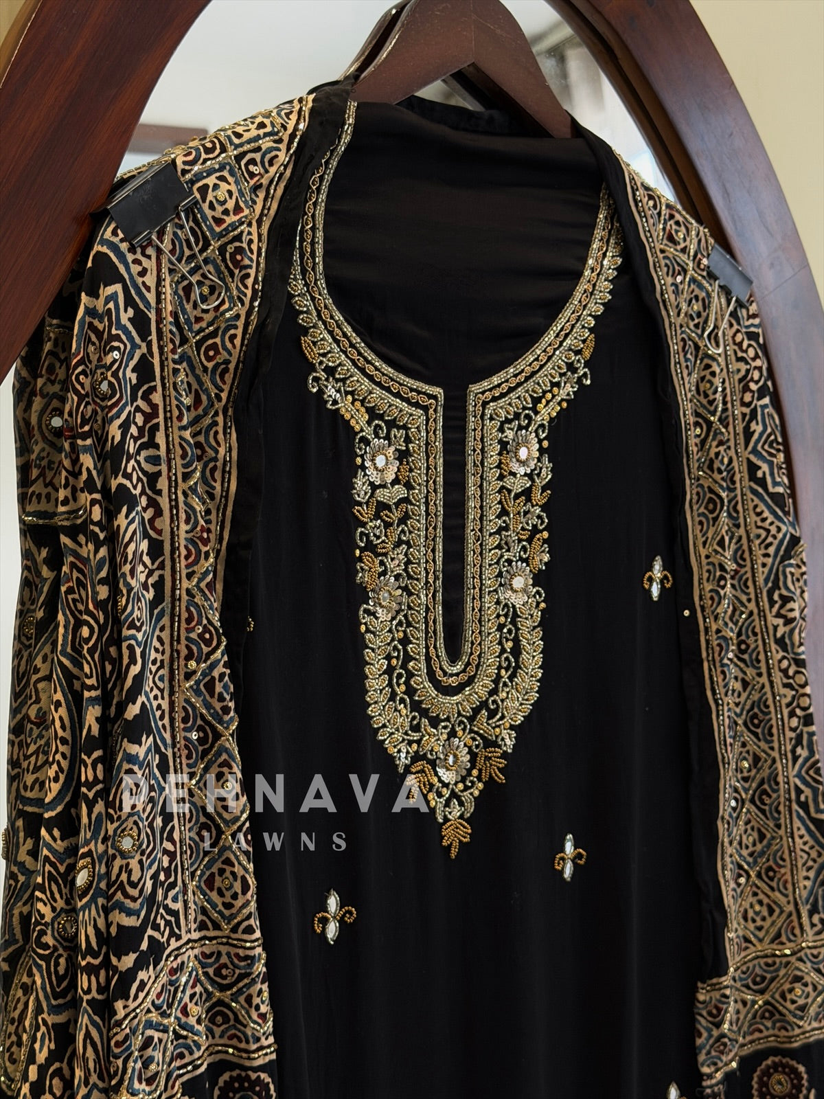 Ajrak Printed Unstitched Suit