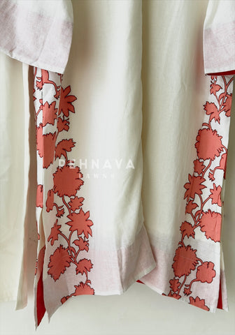 Floral Border Linen Set B255