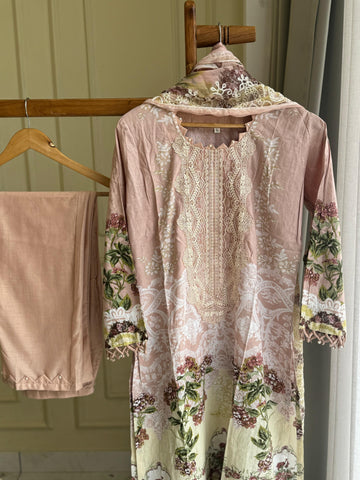 Cotton Printed Casual Suit With Cotton Dupatta-004