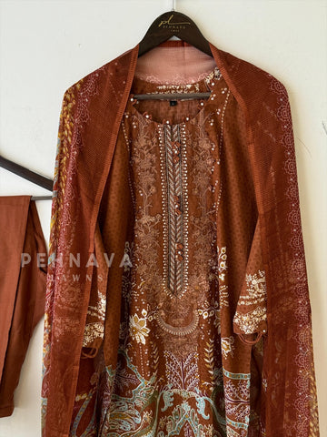 Embroidery Printed Suit -1516 - Pehnava Lawns