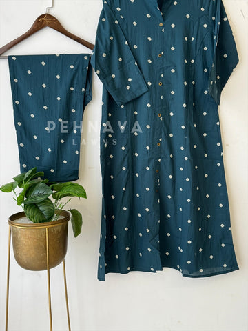 Teal Co-ord Set-17880 - Pehnava Lawns