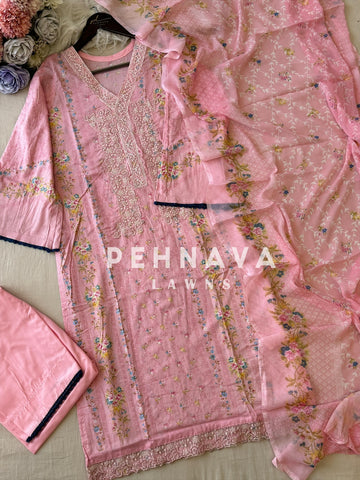 Blush Garden Embroidered Lawn Suit