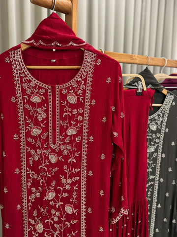 Pure Heavy Handworked Chinnon Suit-0191