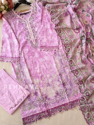 Printed Embroidered Ready to Wear Suit-2107