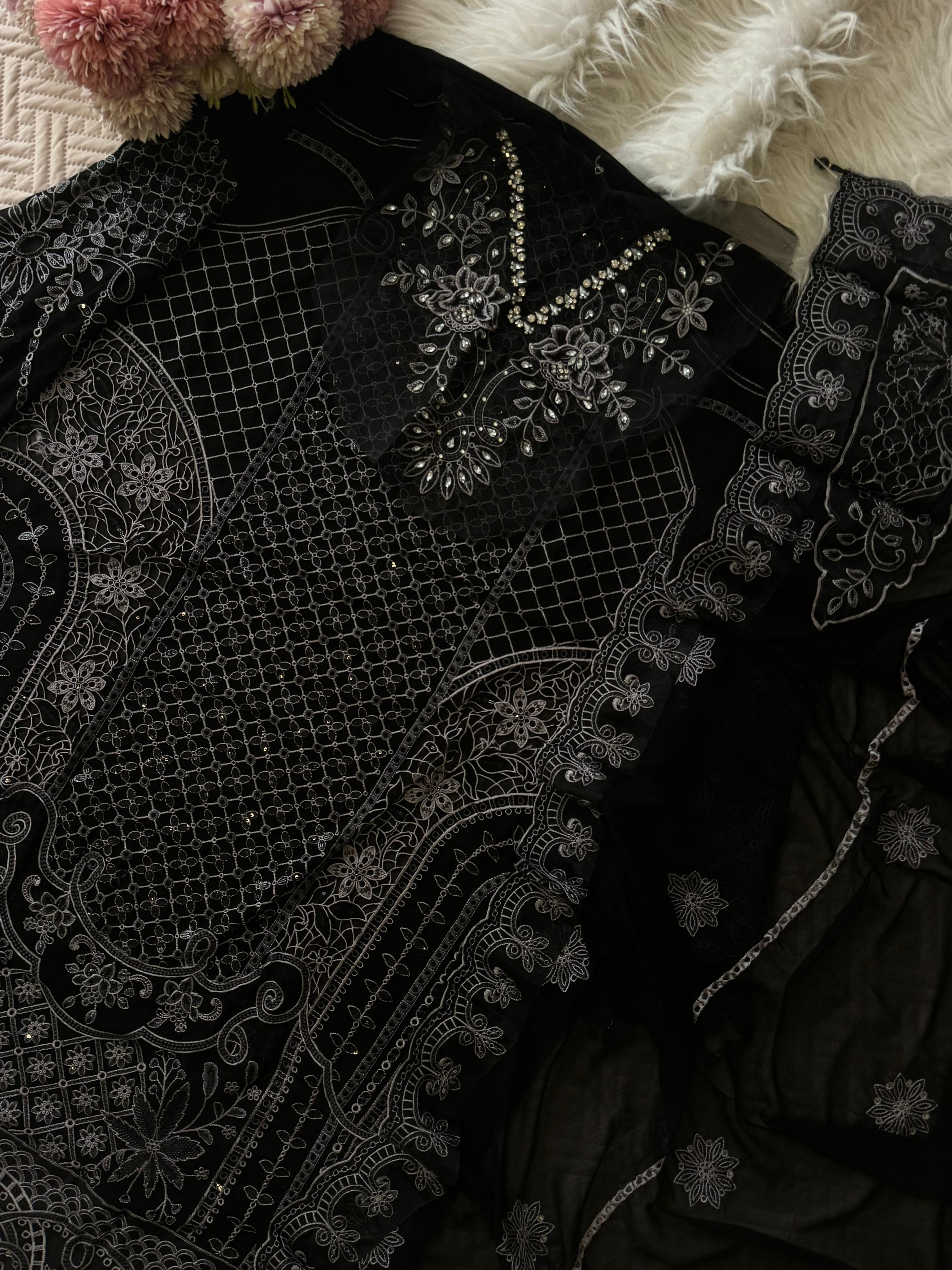 Semistitched Party wear Chiffon Suit-197