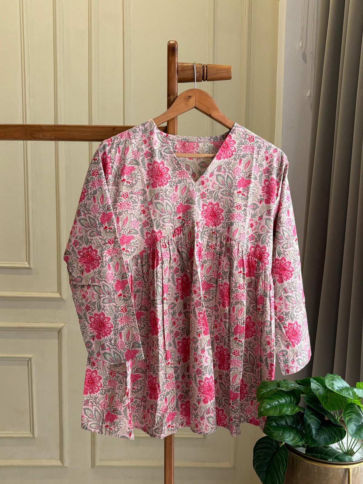 Casual Pure Cotton Trendy Printed Short Kurtis - Pehnava Lawns