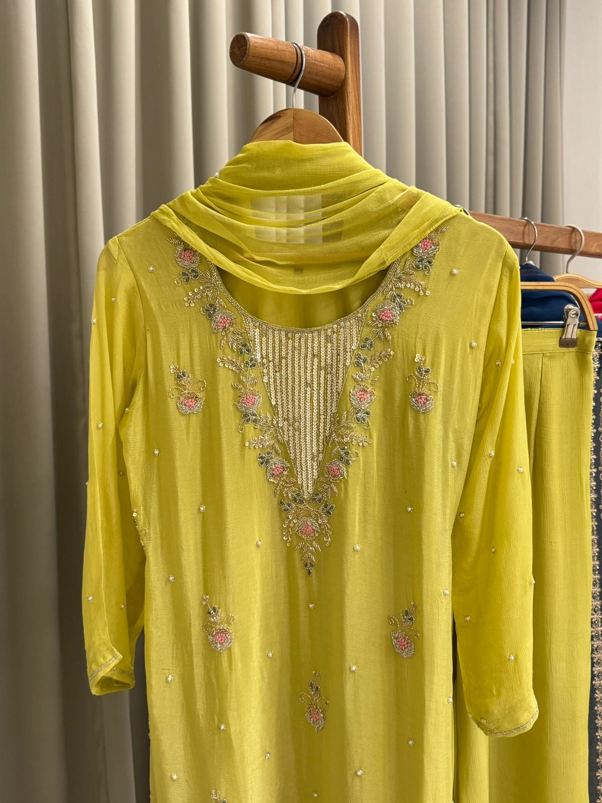 Chinnon handworked suit with Sharara Bottom