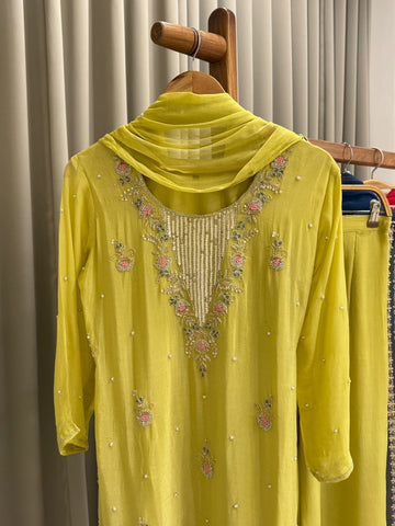 Chinnon handworked suit with Sharara Bottom