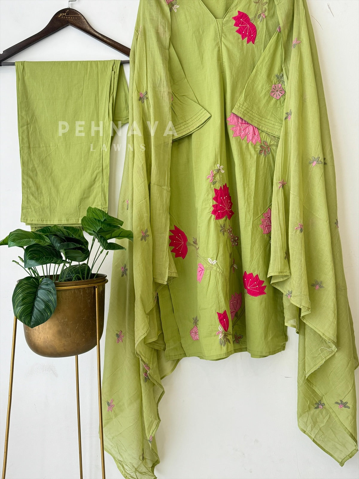 Aplique Detailed cotton Three-Piece Suit SN 3427 DJ3