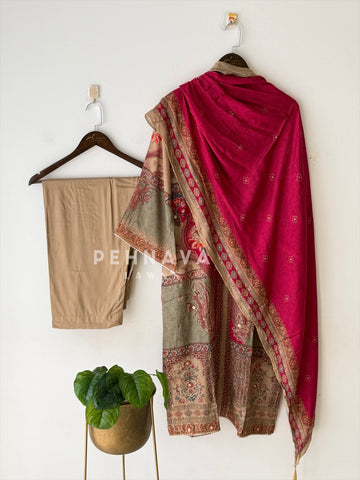 Muslin Unstitched Suit-KT375