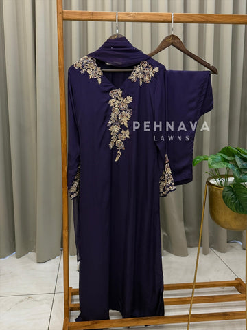 Premium Crepe Embroidered Suit