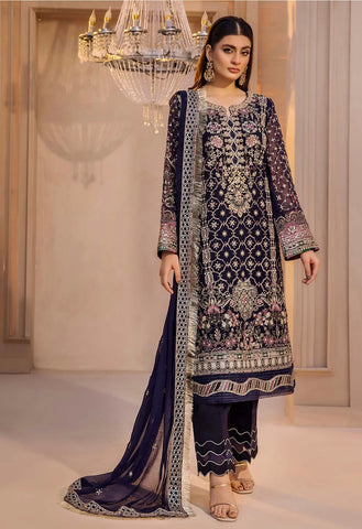 Semistitched Pure Chiffon Suit-6
