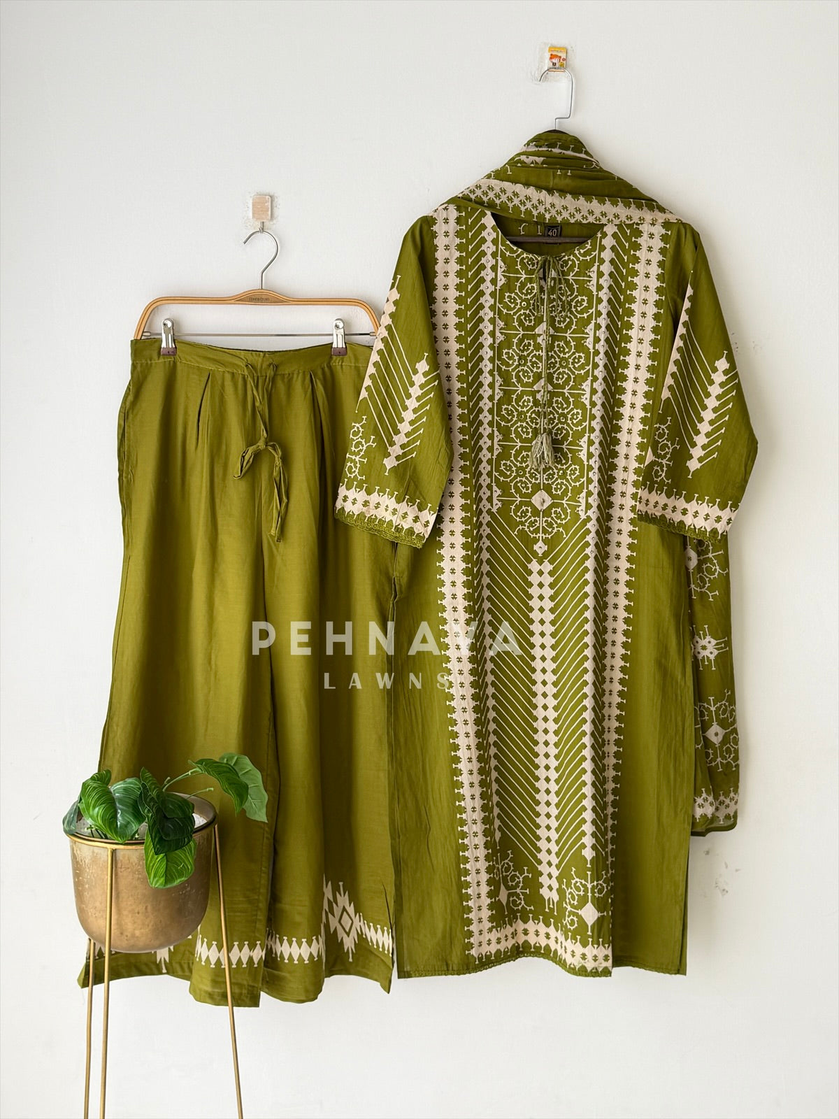 Casual Printed Cotton 3-Piece Suit-SN6101