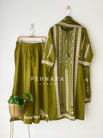 Casual Printed Cotton 3-Piece Suit-SN6101