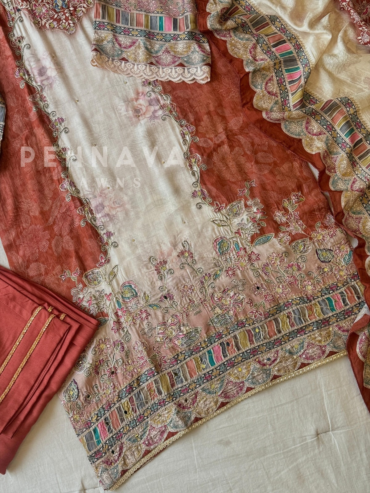Muslin Unstitched Suit-KT-337 - Pehnava Lawns
