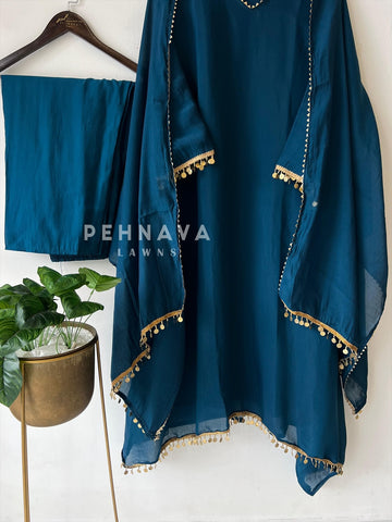 Tassel Work Three Piece(5-7 Days Delivery Time) - Pehnava Lawns
