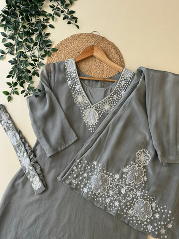 Indo-Western Hand-worked 2pc suit-34789