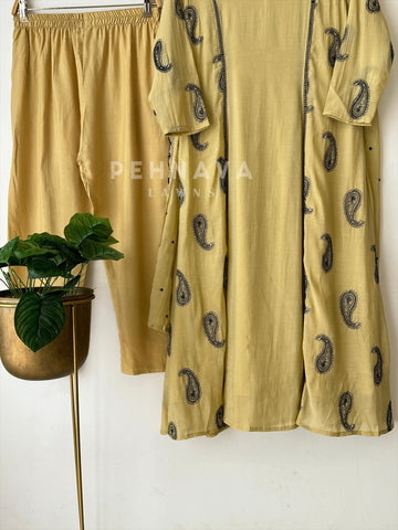 Chanderi Embroidery Suit Set-22158