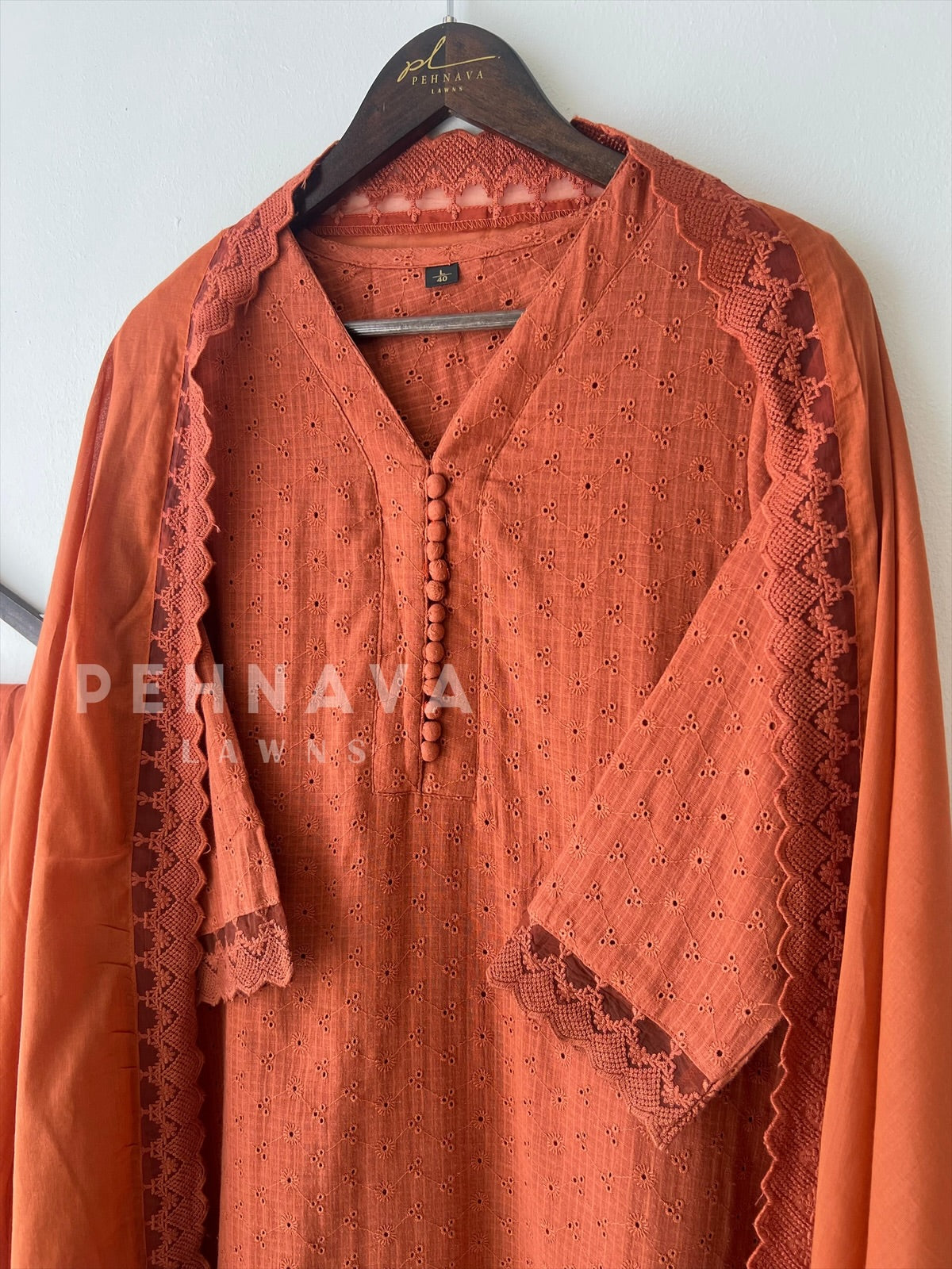 Cotacheck Embroidered Suit-Hkoba