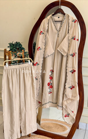 Floral Embroidered Suit 13136