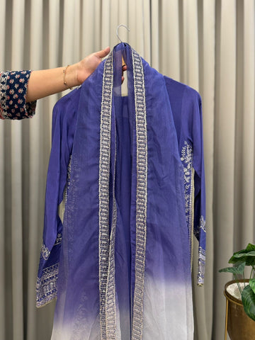 Luxurious Pakistani Pret Wear-Blue