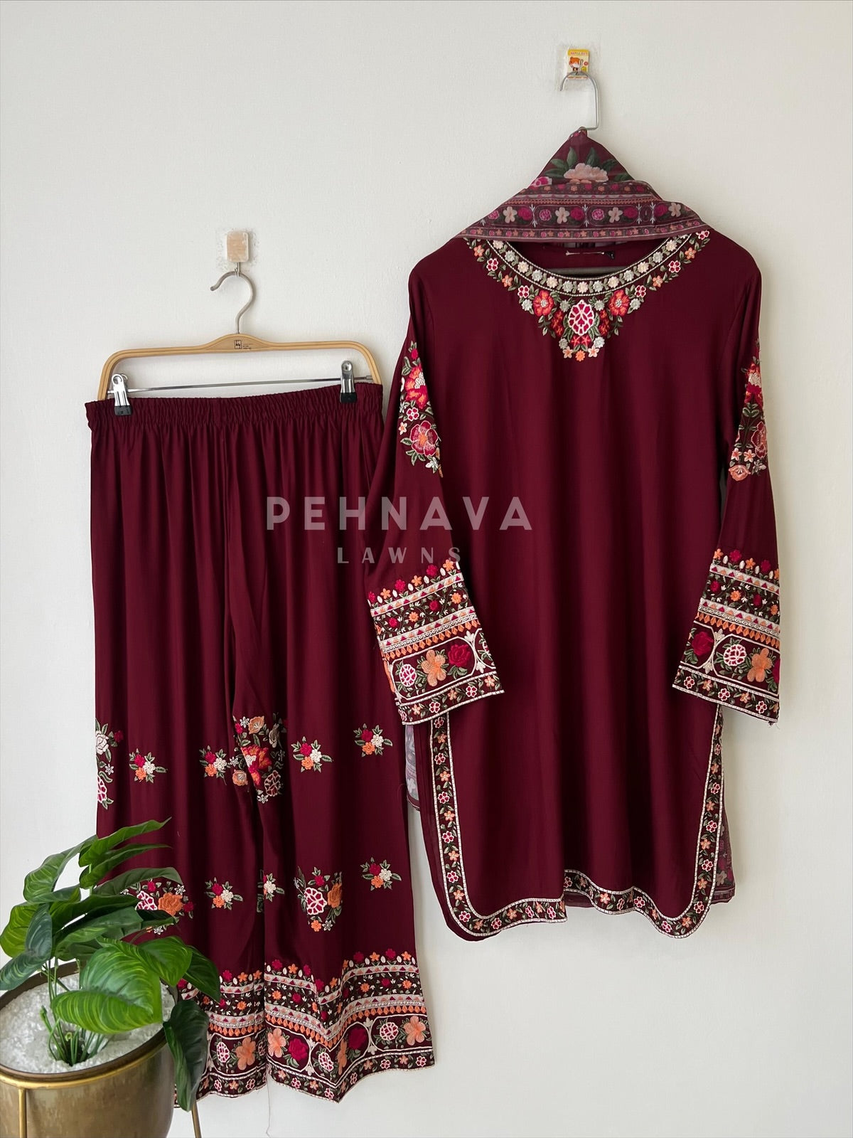 Floral Embroidered Suit- LRC 260 - Pehnava Lawns