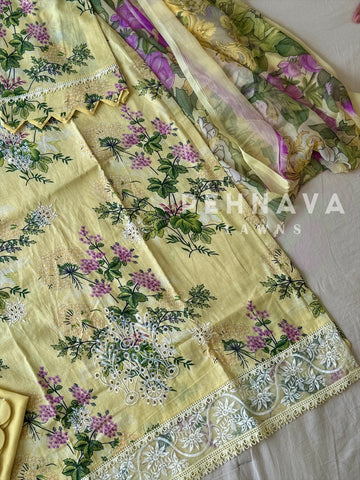 Unstitched  Lawn Suit-1401