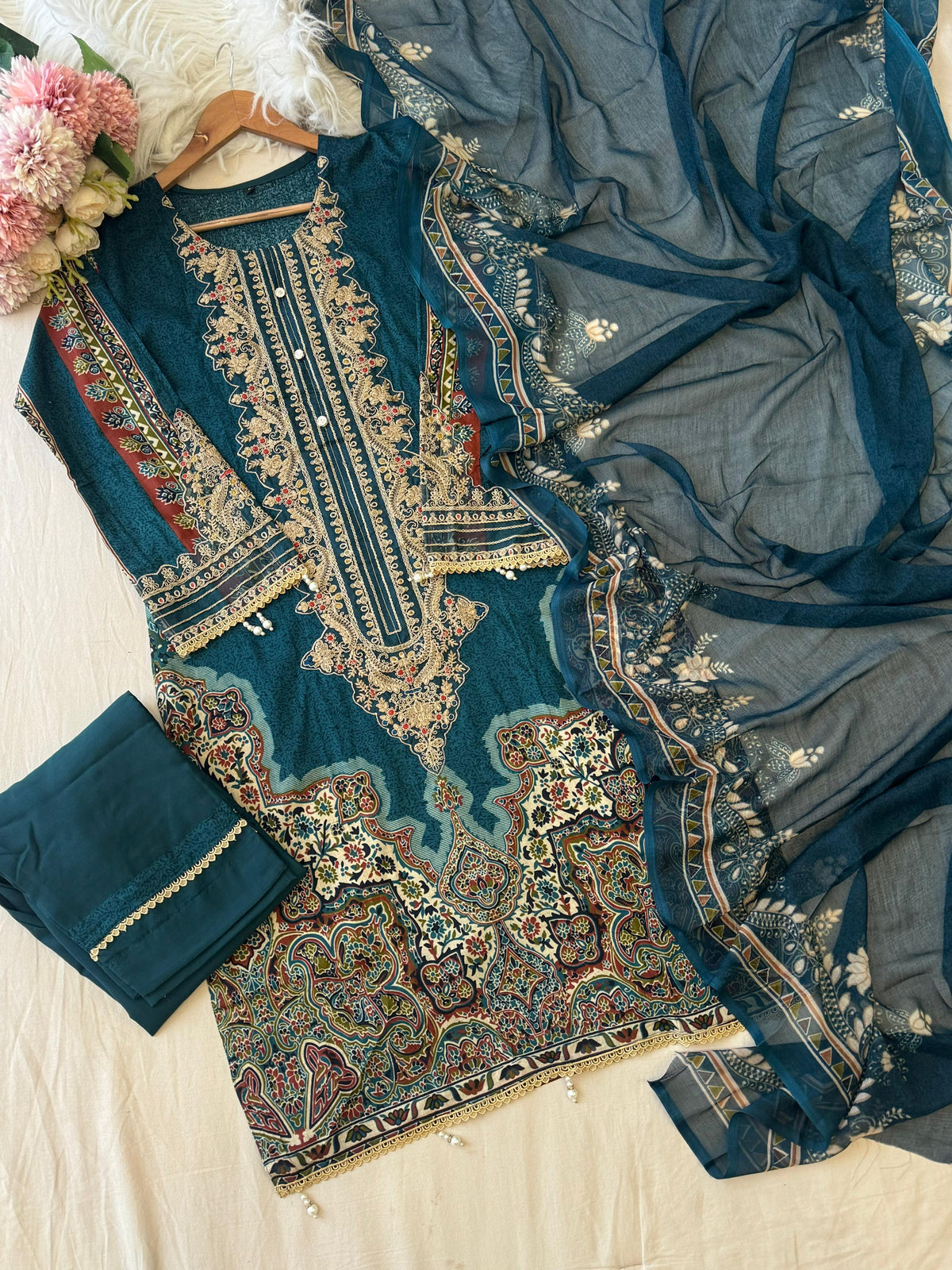 Blue Casual Pakistani Outfit 2201