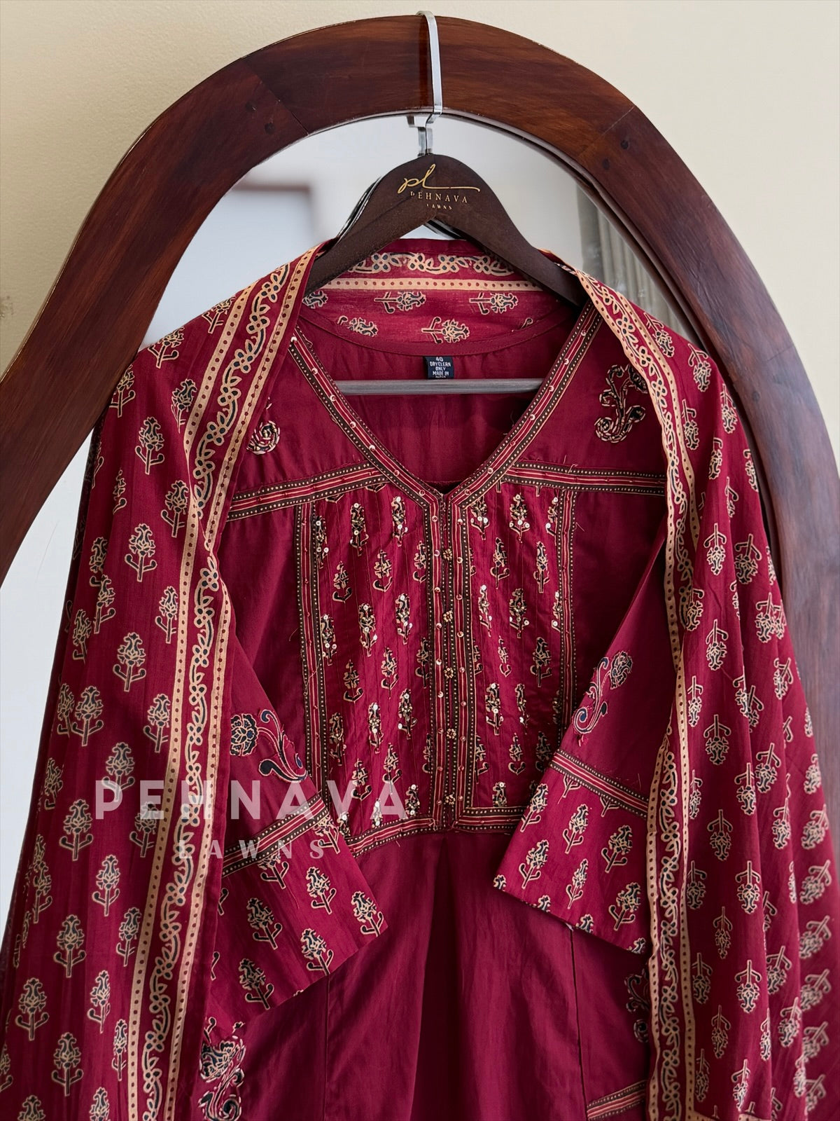 Printed Yoke Panel Suit Set 204