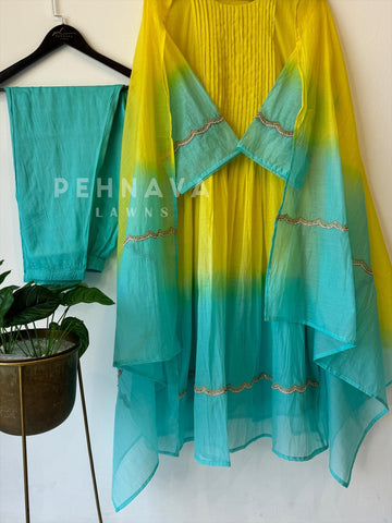 Multishade Chanderi Suit