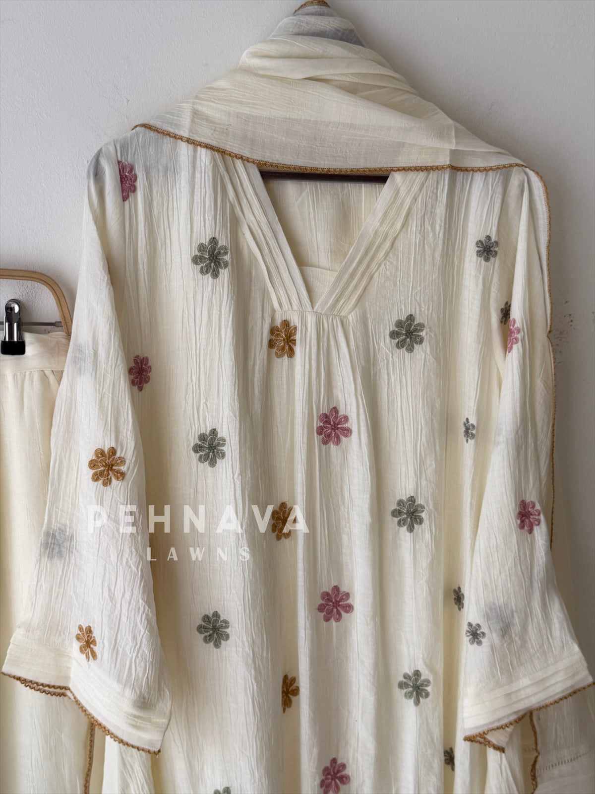 Floral Embroidered Imported Ensemble SN6113