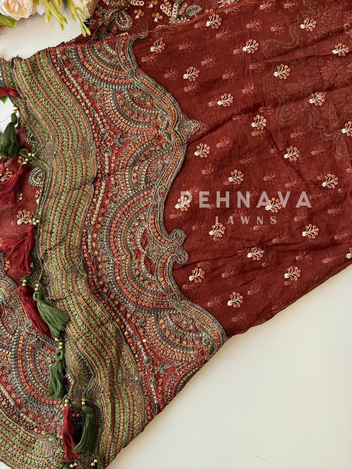 Heavy Embroidery Chiffon Suit