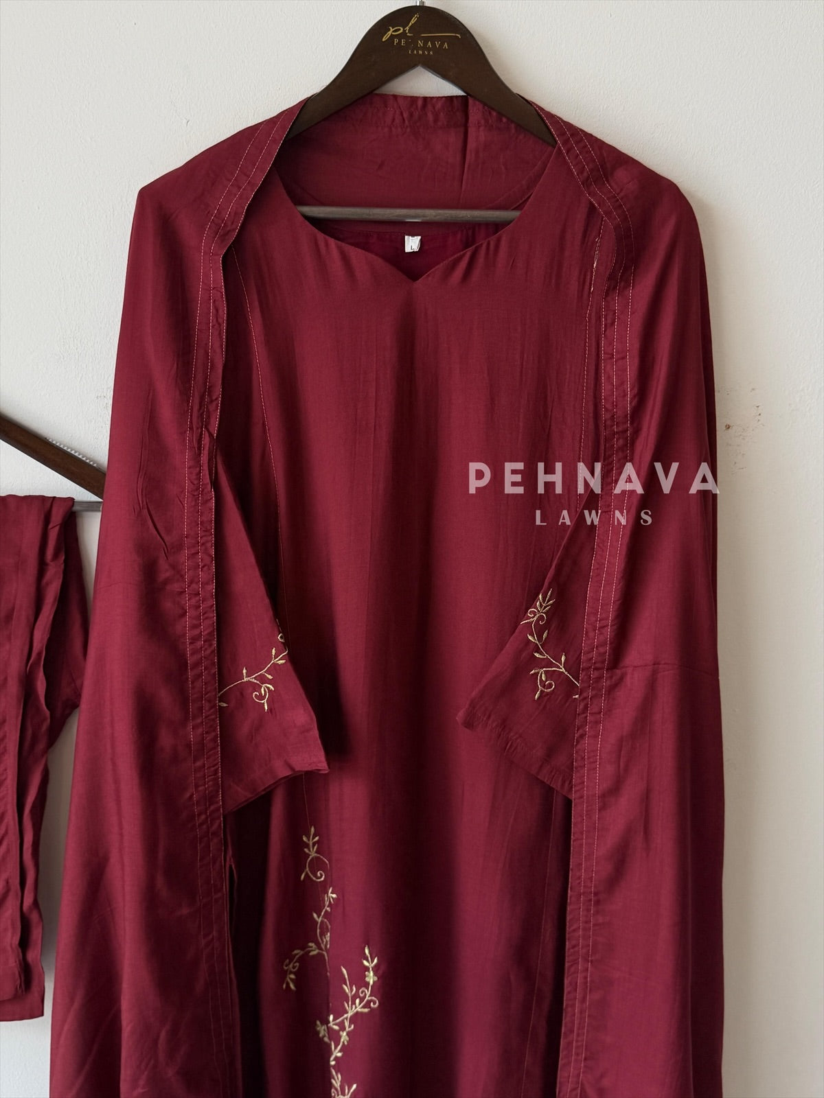 Muslin Embroidered Ensemble-6209