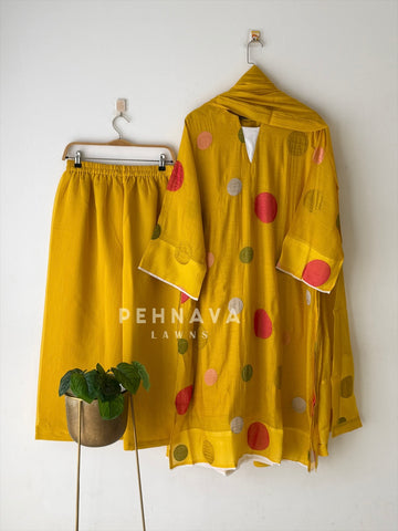 Polka Dot Appliqué Three Piece Set-SN6171