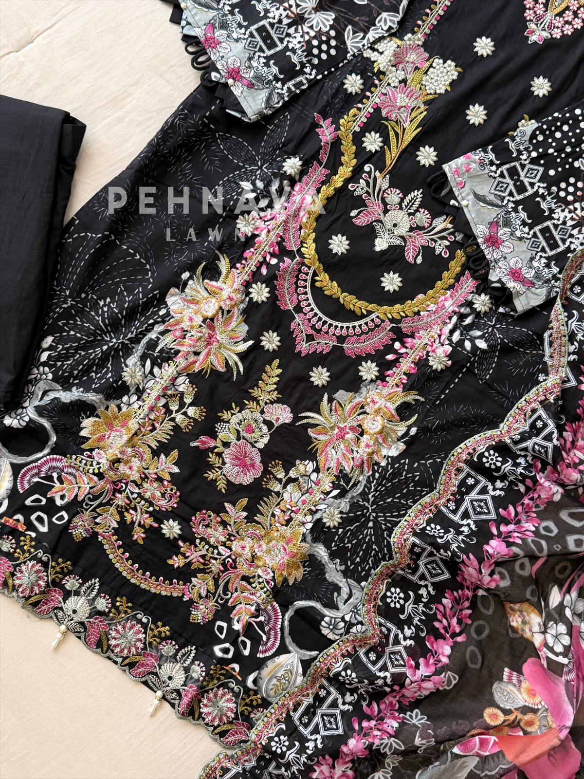 Printed Embroidered Ready to Wear Suit-2108