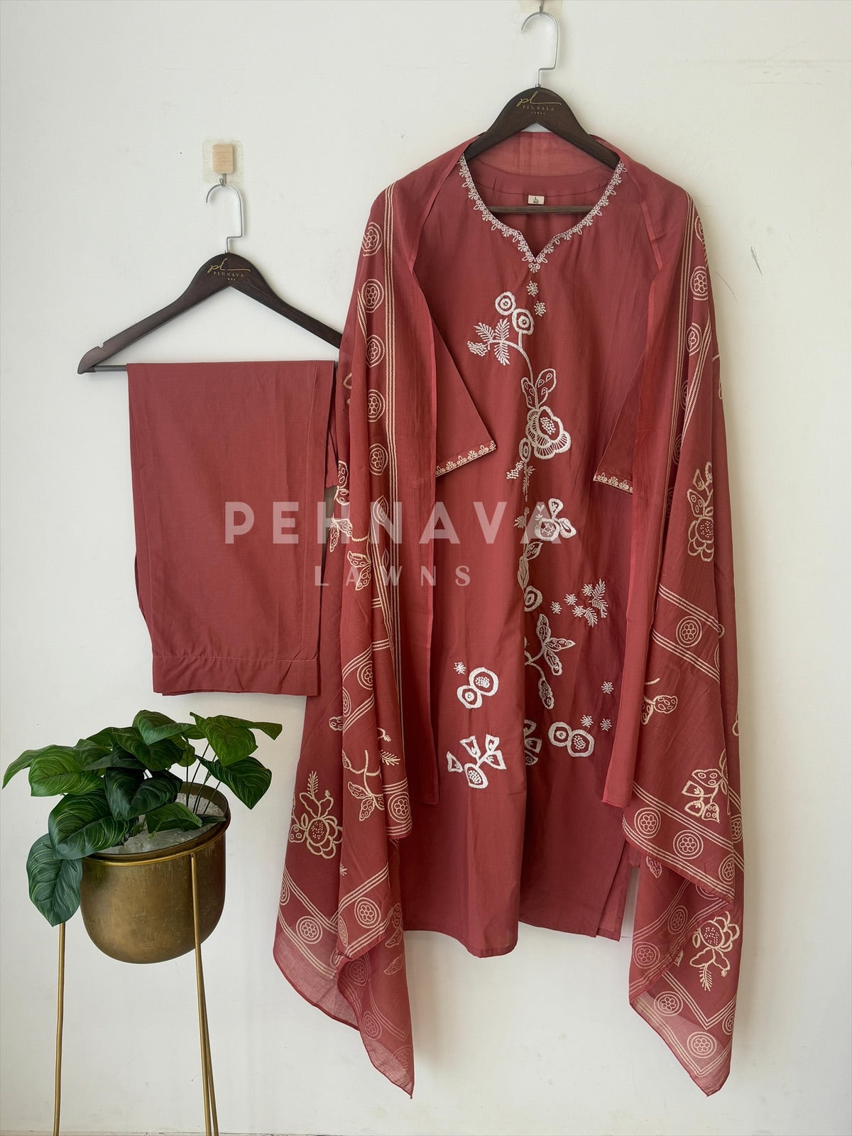 Cotton Embroidered Suit-3029 - Pehnava Lawns
